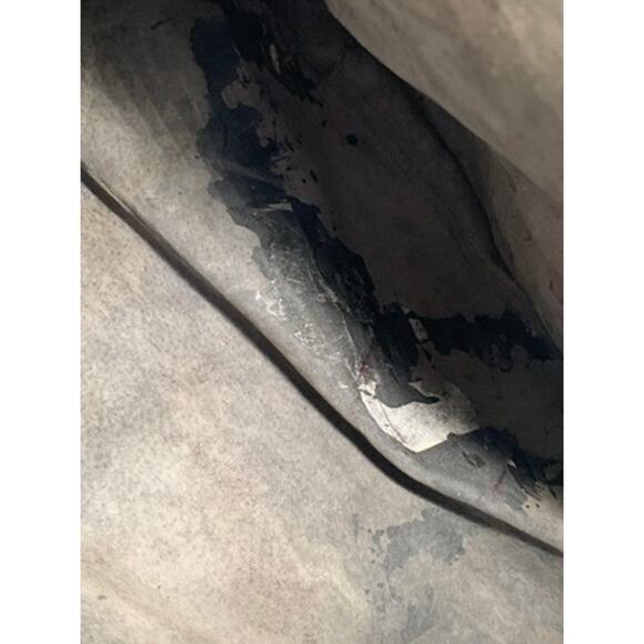 ZAC POSEN Women's Black Suede Herringbone Shoulder Bag - Picture 9 of 10